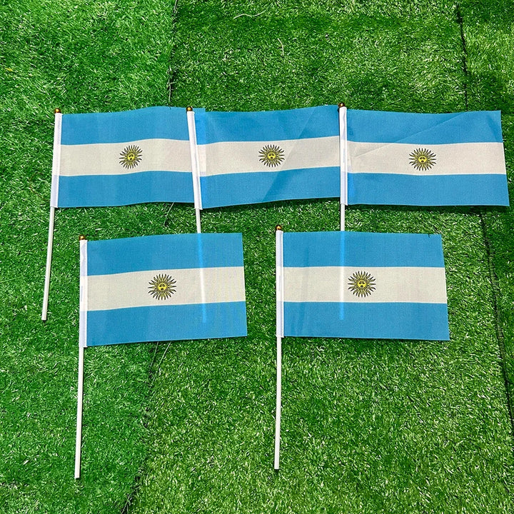 World Cup Men's Argentina Flag National Flag Miniature Set Small Flag - Image 2