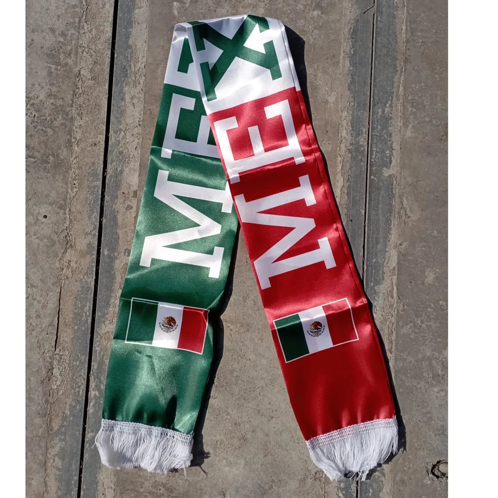 World Cup Mexico Flag Women's Scarf Fan Gear Lightweight Scarf - Image 1