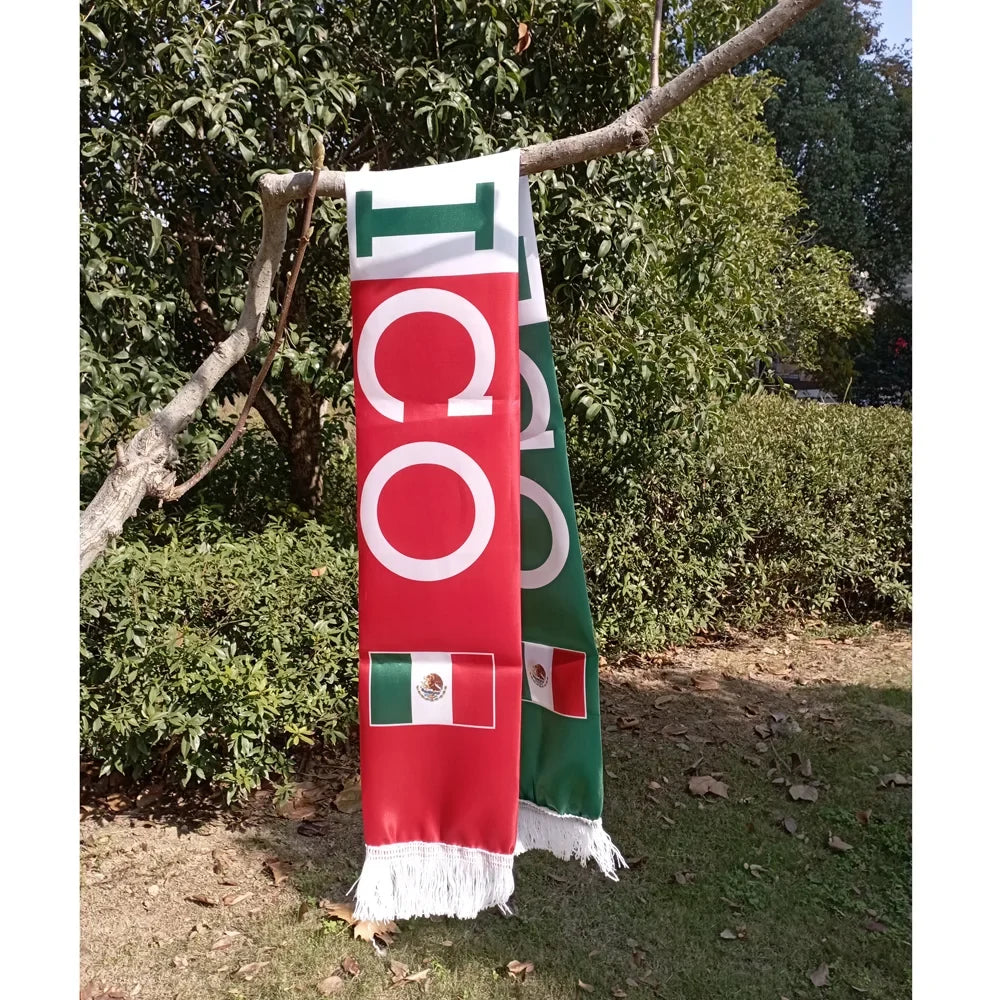 World Cup Mexico Flag Women's Scarf Fan Gear Lightweight Scarf - Image 6
