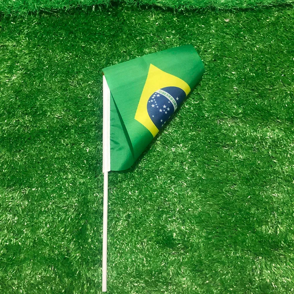 World Cup Women's Brazil Flag Hand Waving Mini Banner Pack Party Flag - Image 6